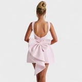 Mini vestido com pérolas feminino