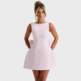 Mini vestido com pérolas feminino