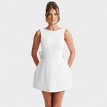 Mini vestido com pérolas feminino