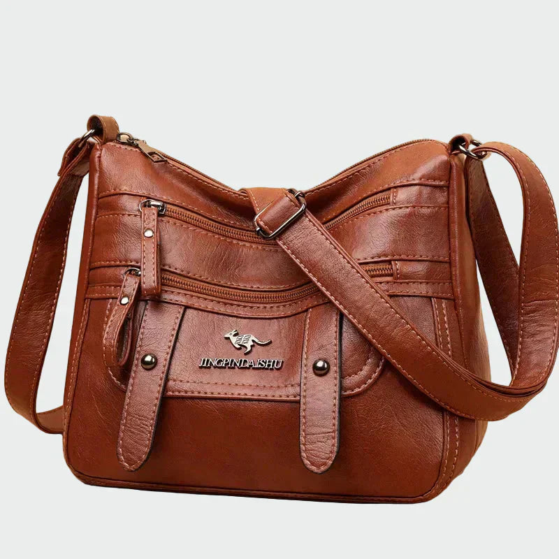 Elegante mala de couro feminino