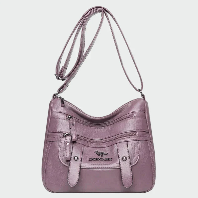 Elegante mala de couro feminino