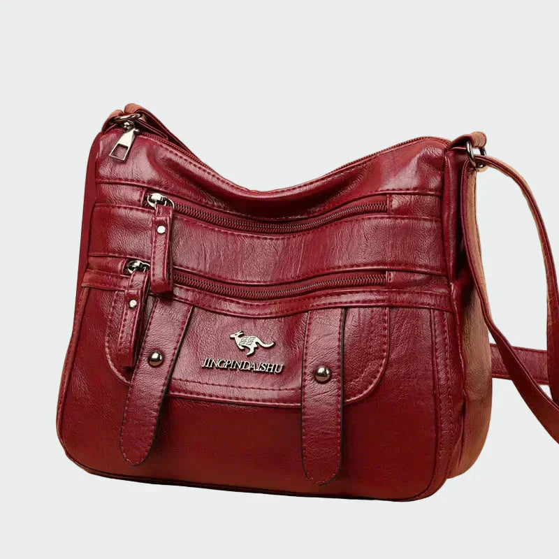Elegante mala de couro feminino