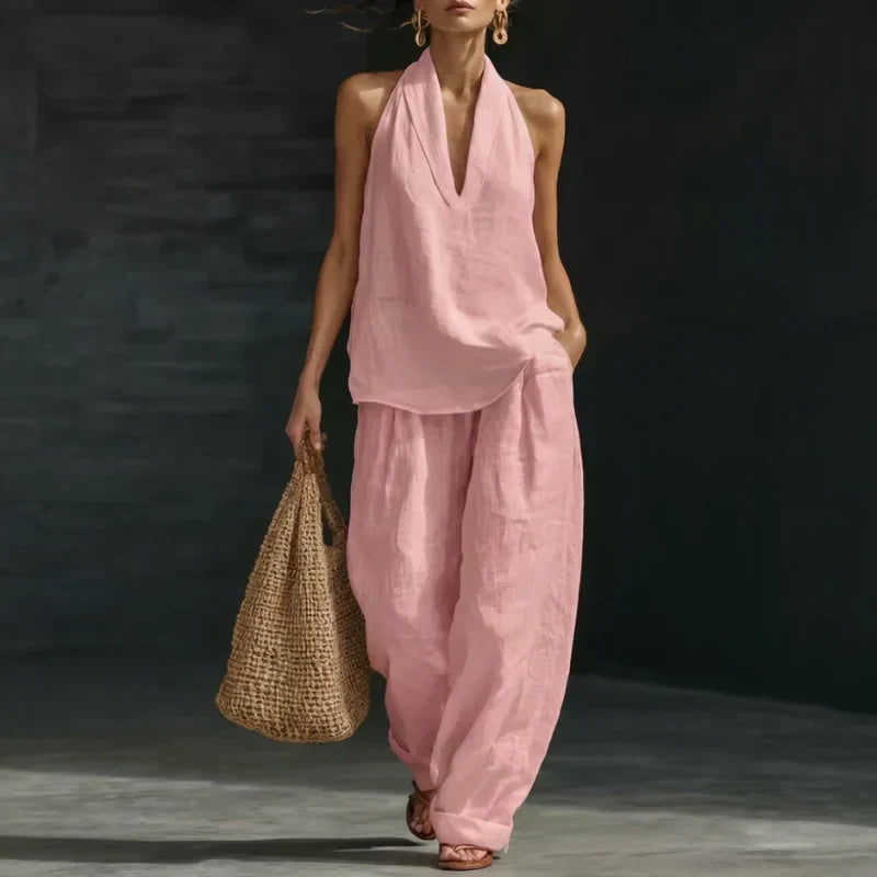 Benedita | Conjunto minimalista de perna larga