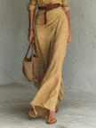 Francisca | Vestido maxi com gola aberta