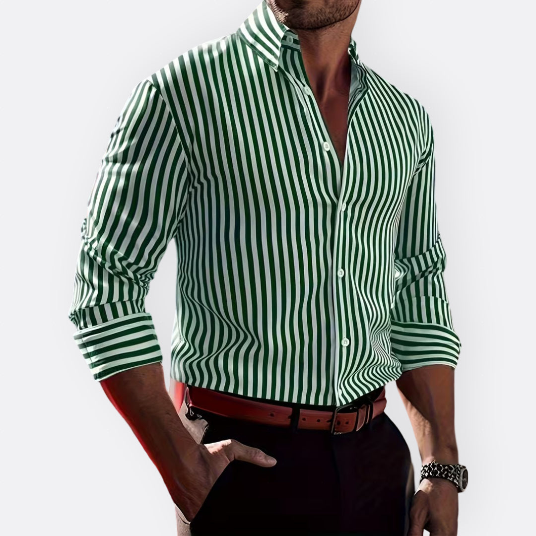 Camisa Clássica às Riscas masculino