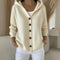 Cardigan moderno com capuz feminino