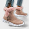Botas de tornozelo quentes e forradas feminino