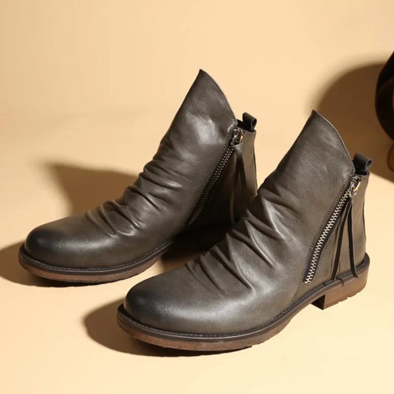 Botas Chelsea em Couro masculino