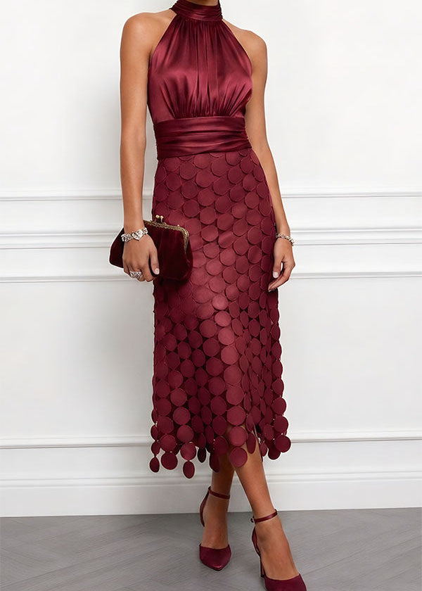 Vestido midi Céline de cerimónia elegante