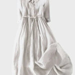 Vestido com Gola Elegante feminino