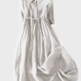 Vestido com Gola Elegante feminino