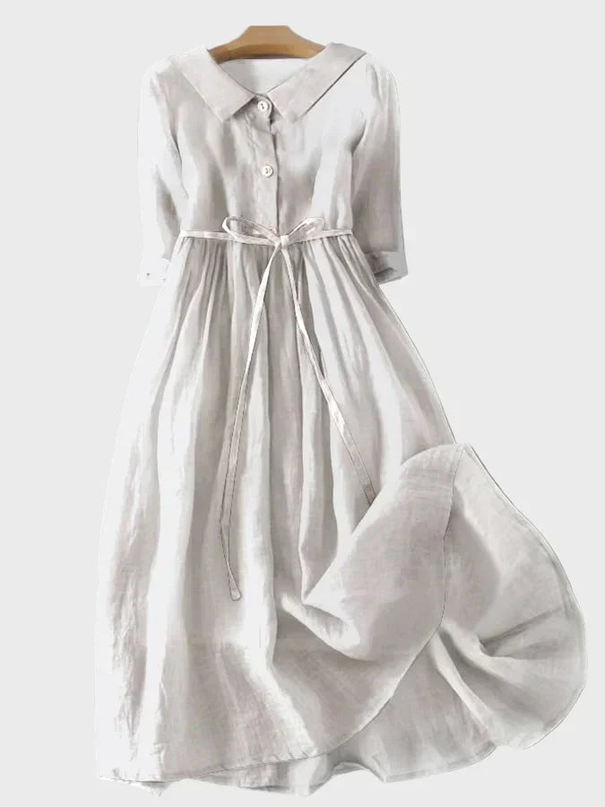 Vestido com Gola Elegante feminino