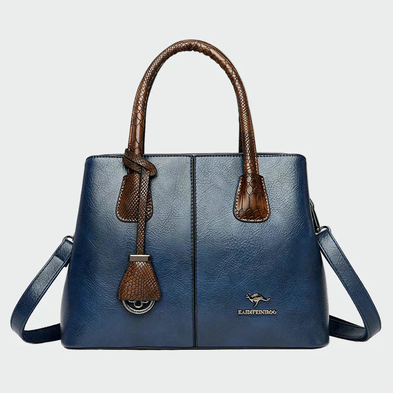 Bolsa de couro elegante feminino