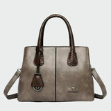 Bolsa de couro elegante feminino