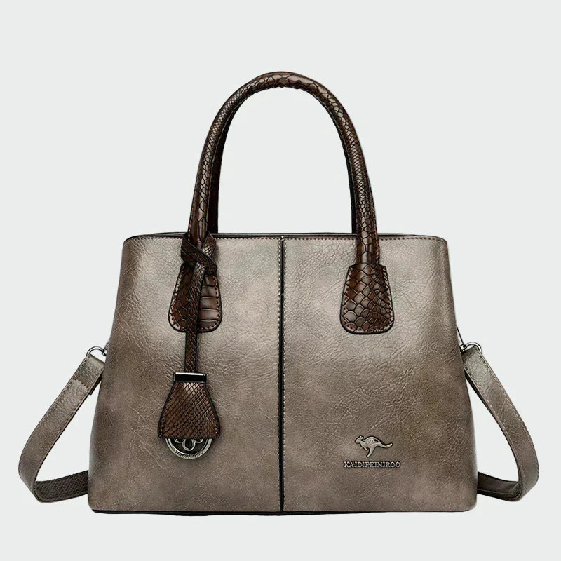 Bolsa de couro elegante feminino