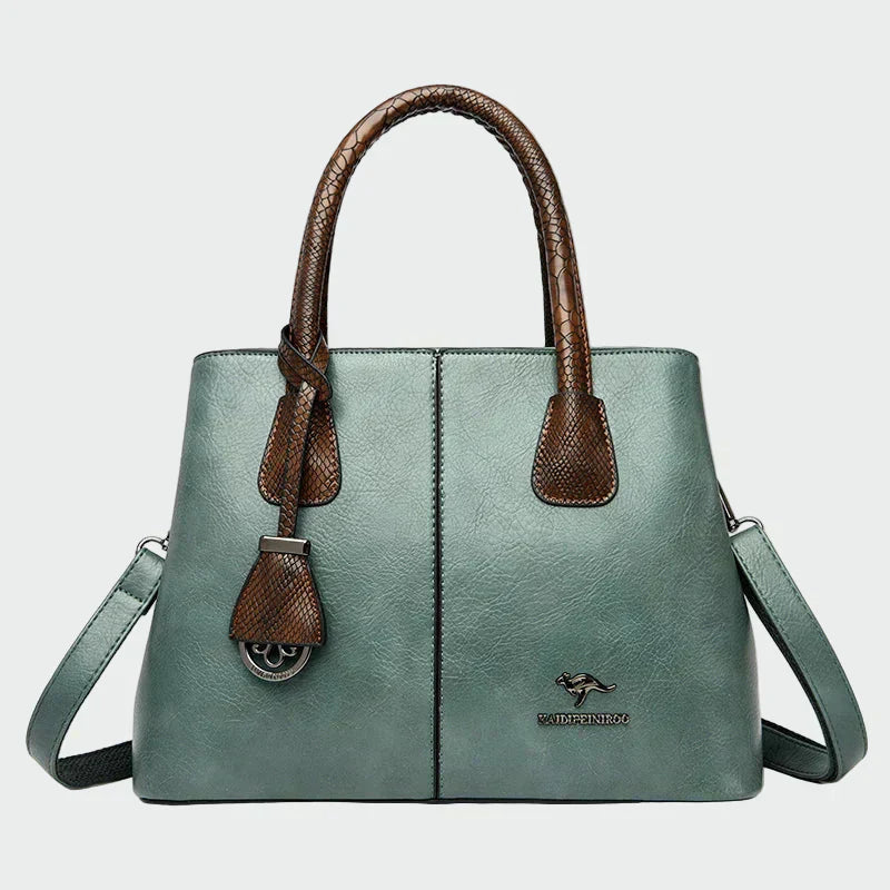 Bolsa de couro elegante feminino