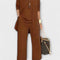 Conjunto casual de três peças feminino