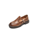 Sapatos Mary Janes Premium em Couro feminino