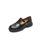 Sapatos Mary Janes Premium em Couro feminino