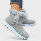 Botas de tornozelo quentes e forradas feminino