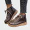 Botas de couro ortopédicas de cano baixo feminino