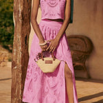 Conjunto Rosa em Renda feminino