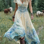 Vestido Maxi Curto Floral feminino