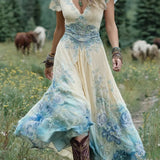 Vestido Maxi Curto Floral feminino