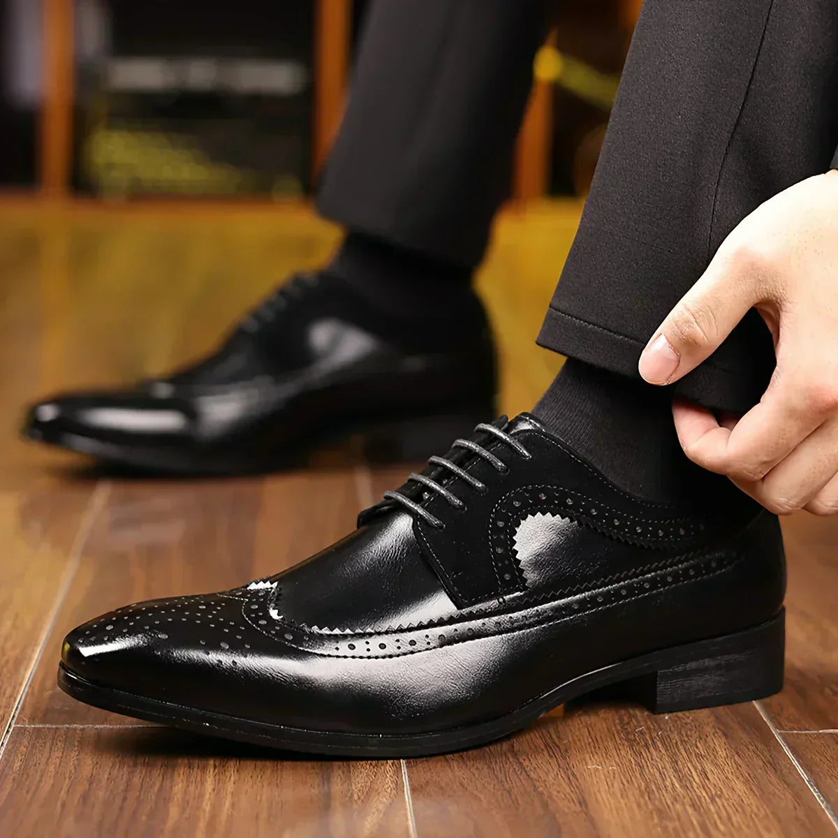 Sapatos de fato masculino
