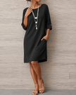 Julia - Vestido com Decote Redondo e Bolsos