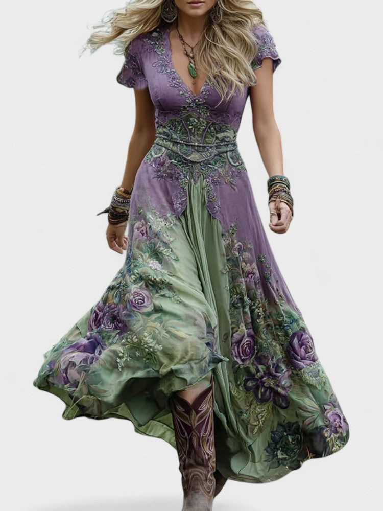 Vestido Maxi Curto Floral feminino