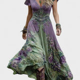 Vestido Maxi Curto Floral feminino