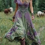 Vestido Maxi Curto Floral feminino