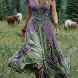 Vestido Maxi Curto Floral feminino