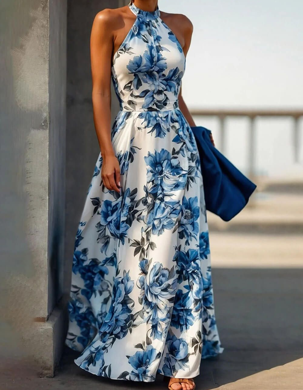 Vestido Marielle – elegância floral com caimento sofisticado