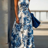 Vestido Marielle – elegância floral com caimento sofisticado
