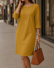 Julia - Vestido com Decote Redondo e Bolsos