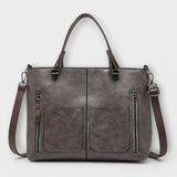 Bolsa de couro elegante feminino