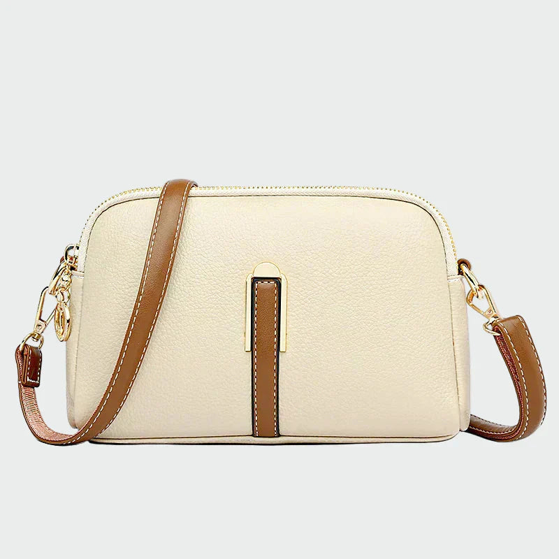 Bolsa de ombro de couro elegante feminino