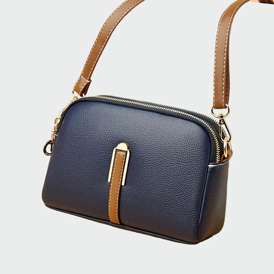 Bolsa de ombro de couro elegante feminino