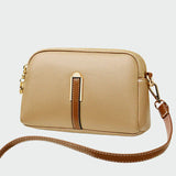 Bolsa de ombro de couro elegante feminino