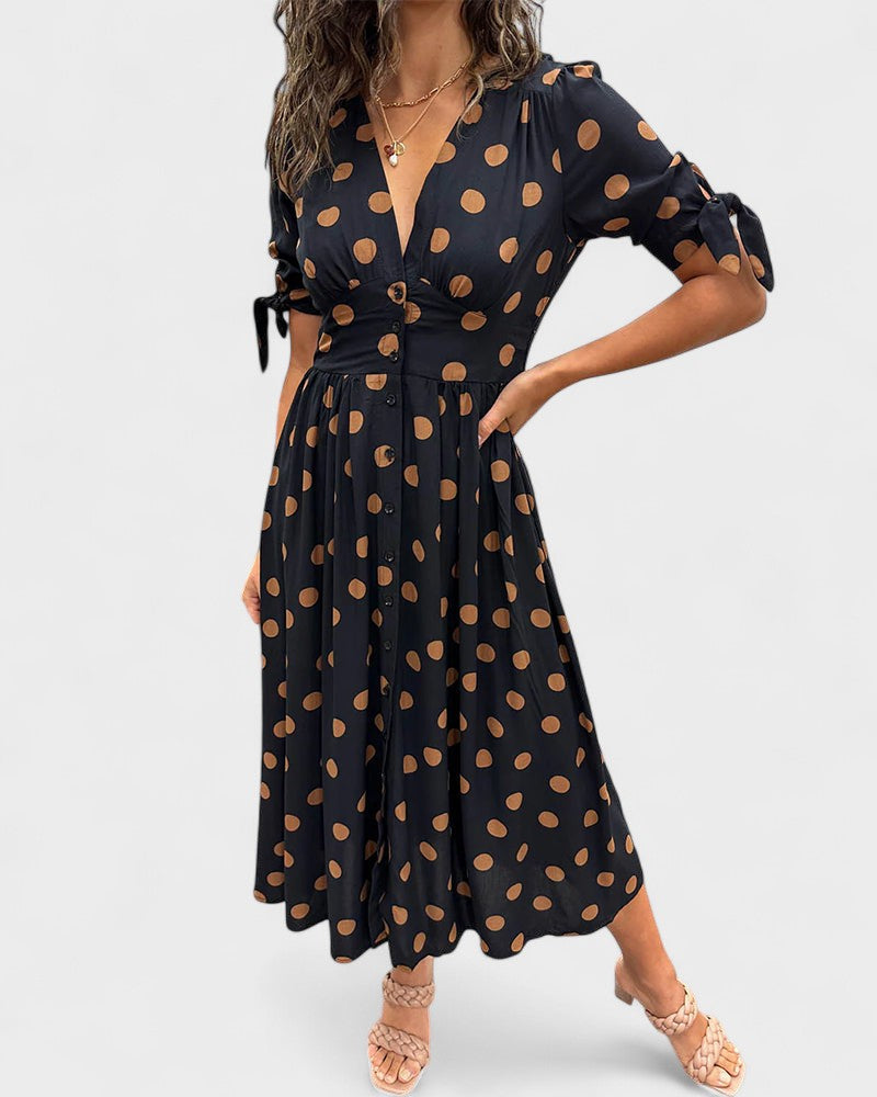 Vestido Elegante de Bolinhas feminino