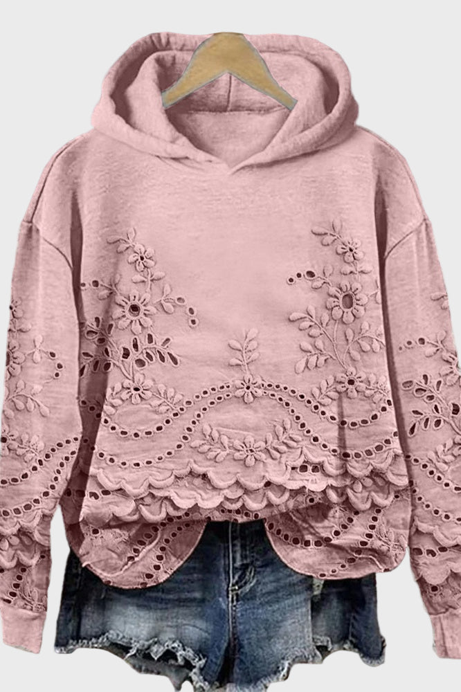 Moletom com Capuz em Renda feminino