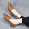 Sapatos de Salto em Pele Vegan com Bordado Suave feminino