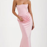 Vestido comprido com corpete feminino