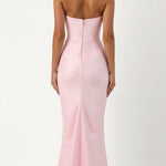 Vestido comprido com corpete feminino
