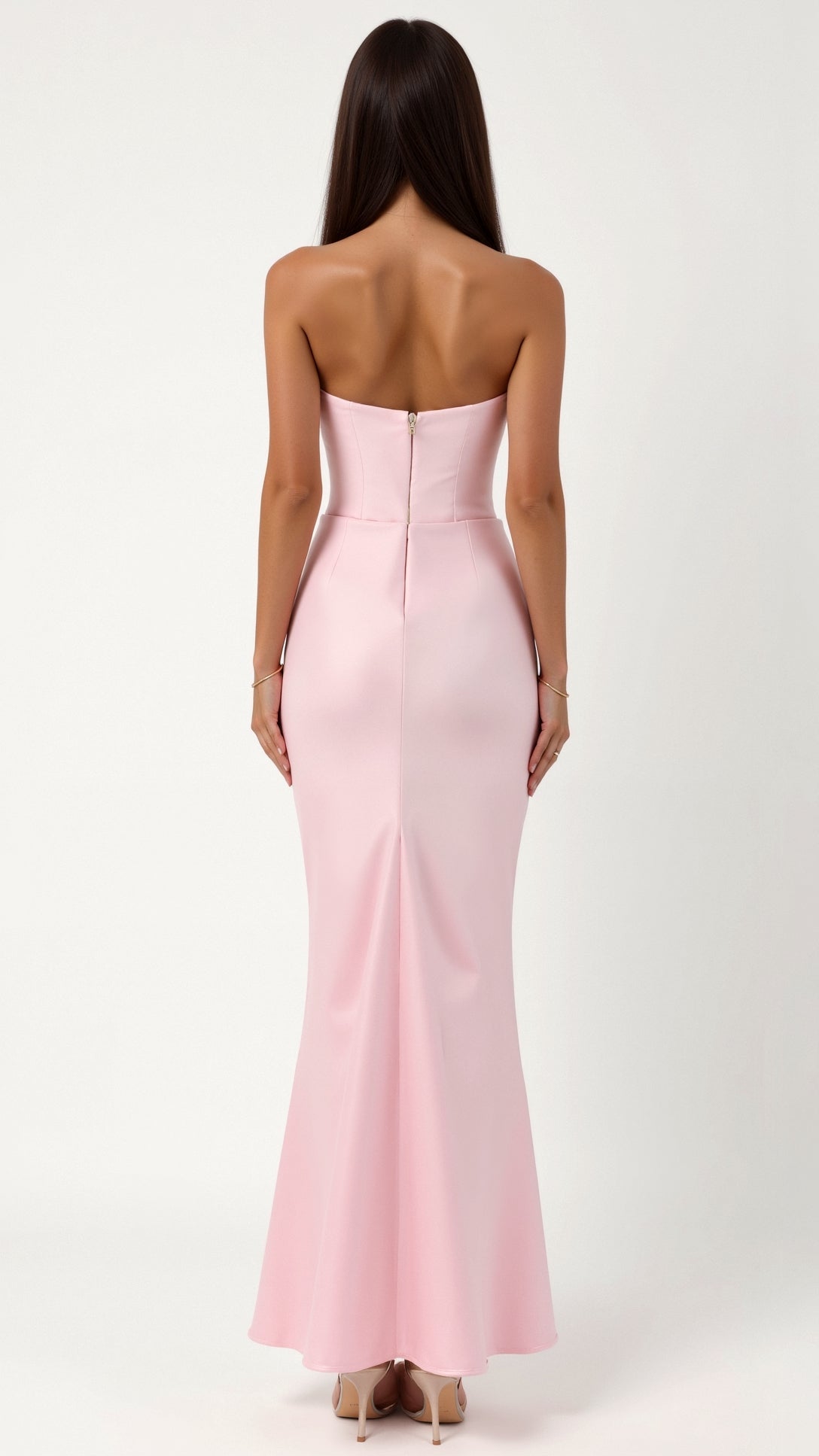Vestido comprido com corpete feminino
