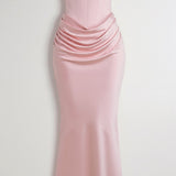 Vestido comprido com corpete feminino