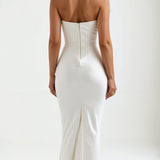Vestido comprido com corpete feminino