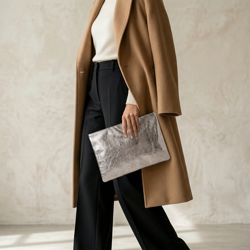 Naevia | Clutch Metalizada Elegante